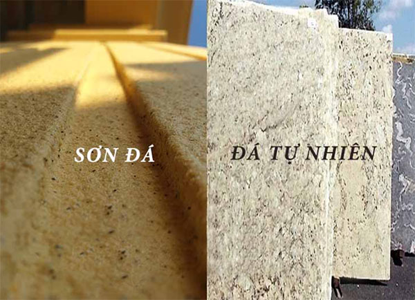So sánh sơn giả đá và đá tự nhiên